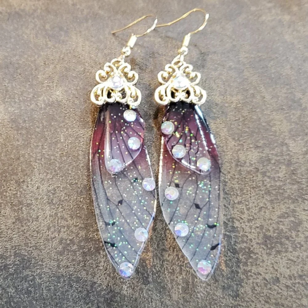 Fairy Wing Earrings - Picture 2 of 2